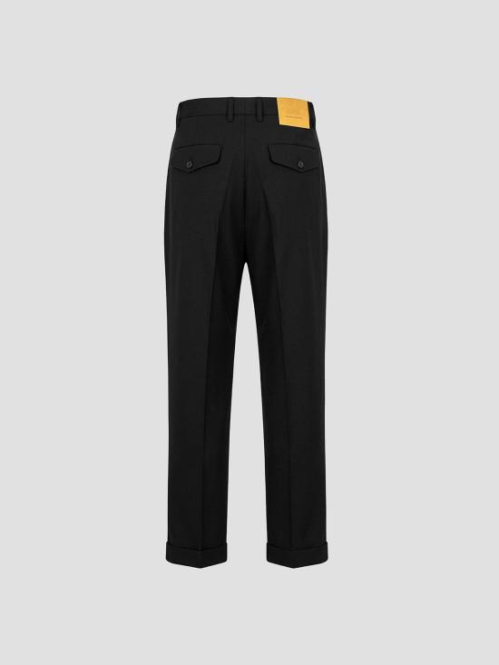 26SS 아미 코튼 캐롯 오버사이즈 트라우저 HTR121CO0132 001 BLACK - AMI