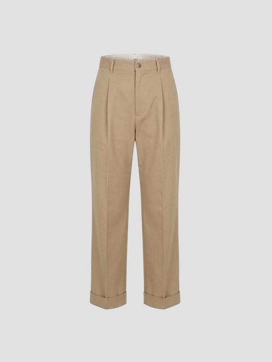 26SS 아미 코튼 캐롯 오버사이즈 트라우저 HTR121CO0132 A036 BEIGE TAUPE