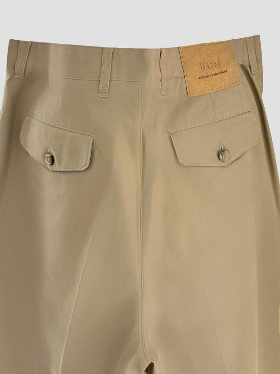 26SS 아미 코튼 캐롯 오버사이즈 트라우저 HTR121CO0132 A036 BEIGE TAUPE - AMI