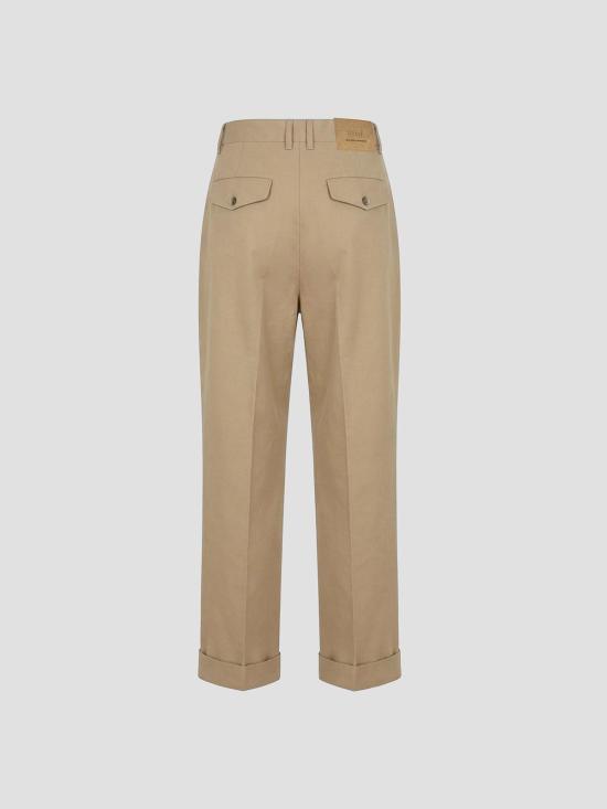 26SS 아미 코튼 캐롯 오버사이즈 트라우저 HTR121CO0132 A036 BEIGE TAUPE - AMI