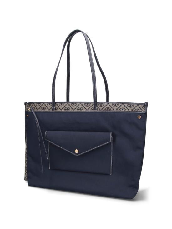 26FW 토리버치 T 모노그램 토트백 174279405 Blue - TORY BURCH