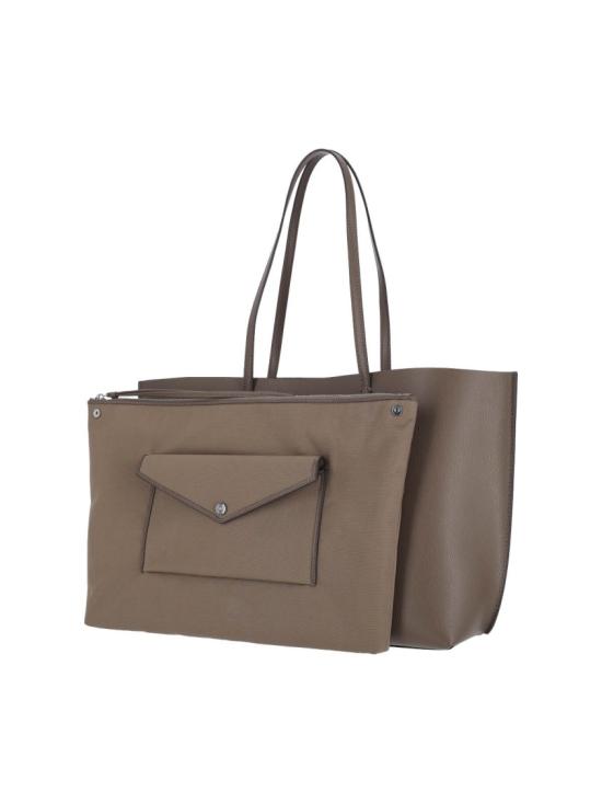 26FW 토리버치 레더 페리 토트백 169476250 Brown - TORY BURCH