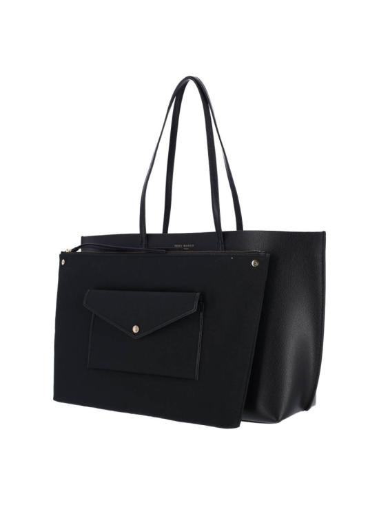 26FW 토리버치 레더 페리 토트백 169476001 Black - TORY BURCH