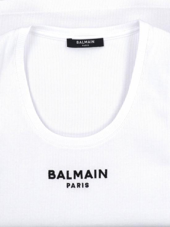 26FW 발망 민소매 티셔츠 HF1EB075BD10GAB White - BALMAIN
