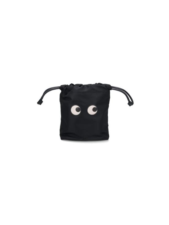 26FW 안야힌드마치 아이즈 드로스트링 백 193566BLACK
