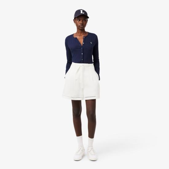 26SS 라코스테 숏팬츠 FF102670V White - LACOSTE