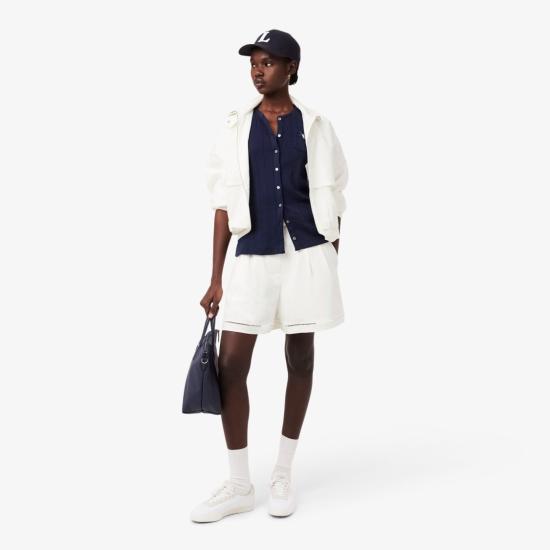 26SS 라코스테 숏팬츠 FF102670V White - LACOSTE