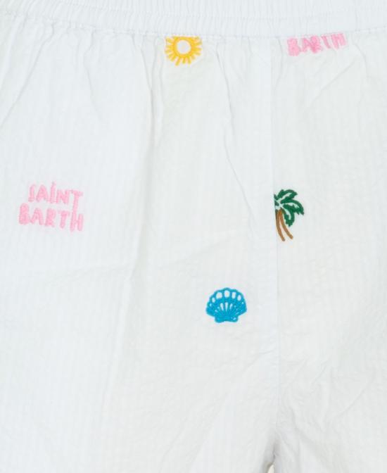 26SS 세인트바쓰 숏팬츠 MEA00201411L White - MC2 SAINT BARTH