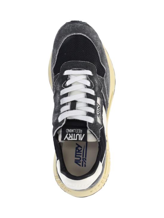26FW 오트리 릴윈드 로우 나일론 스웨이드 스니커즈 WWLMGQ07 Black - AUTRY