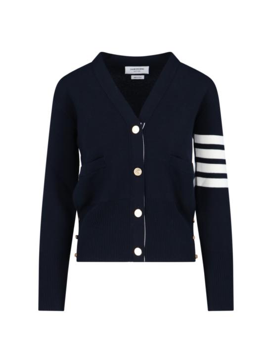 26FW 톰브라운 파인 메리노 울 4바 클래식 V넥 가디건 FKC207A 00014415 Blue