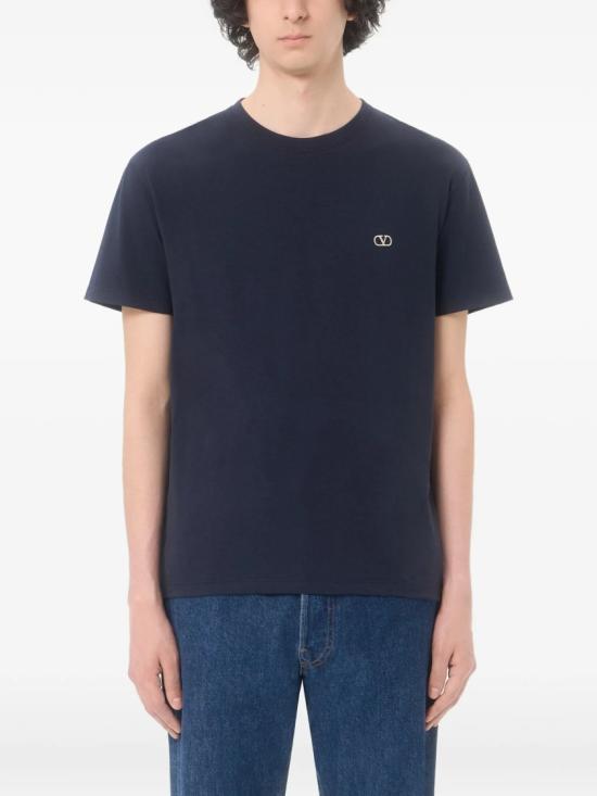 26FW 발렌티노 가라바니 반팔 티셔츠 9V3MG10VBMM Blue - VALENTINO GARAVANI