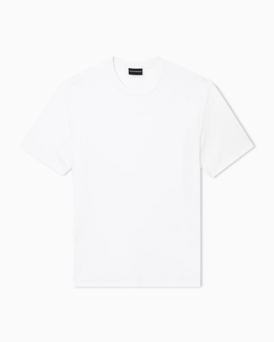 26SS 엠포리오 아르마니 반팔 티셔츠 EM004593 AF10762F0201 Off White