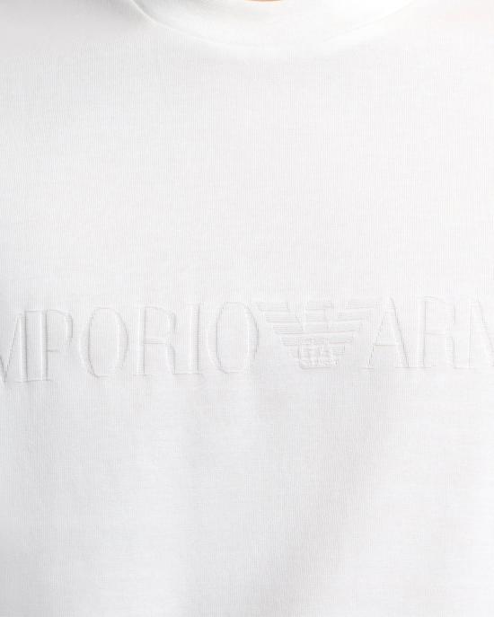 26SS 엠포리오 아르마니 반팔 티셔츠 EM004593 AF10762F0201 Off White - EMPORIO ARMANI