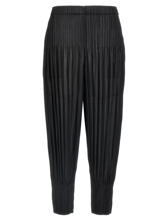 26SS 플리츠플리즈 스트레이트 팬츠 PP67JF40215 Black