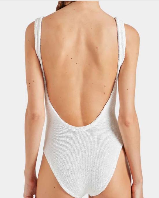 26SS 훈자 지 원피스 수영복 SQUARE NECK WHITE - HUNZA G