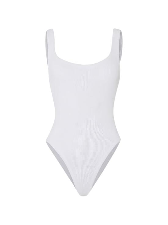26SS 훈자 지 원피스 수영복 SQUARE NECK WHITE - HUNZA G