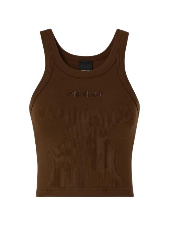 26SS 핑코 민소매 티셔츠 107301 A3H6L78 Marrone - PINKO