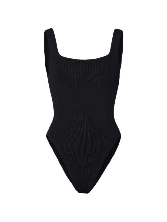 26SS 훈자 지 원피스 수영복 SQUARE NECK BLACK - HUNZA G