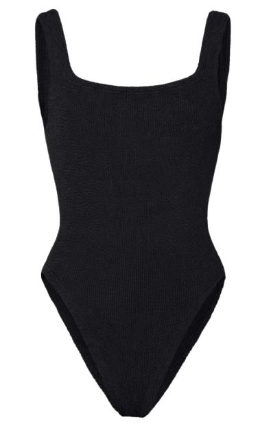 26SS 훈자 지 원피스 수영복 SQUARE NECK BLACK