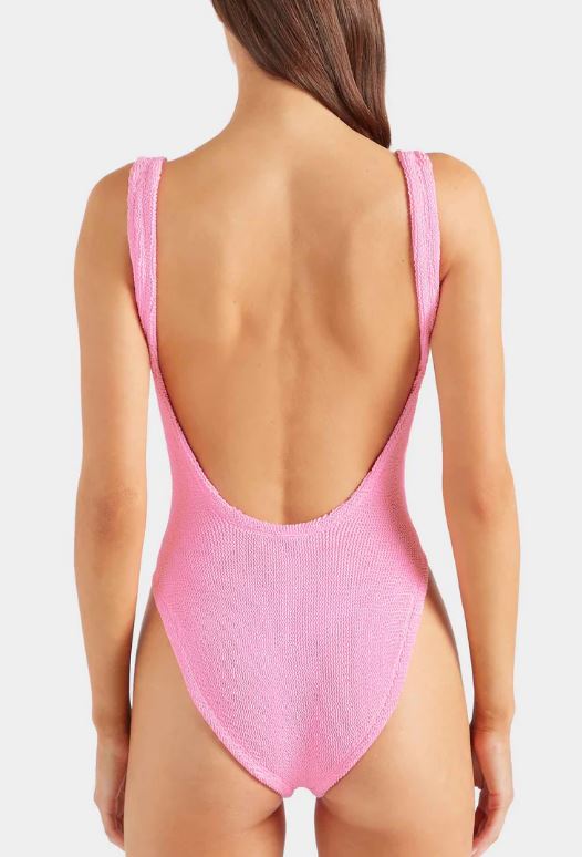 26SS 훈자 지 원피스 수영복 SQUARE NECK BUBBLEGUM - HUNZA G
