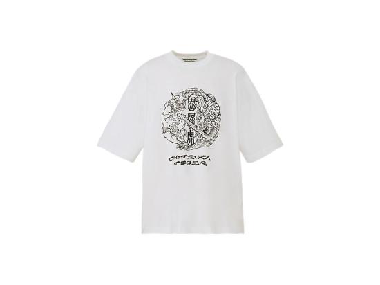  오니츠카타이거 그래픽 반팔 티셔츠 2183B614 100 WHITE DOM