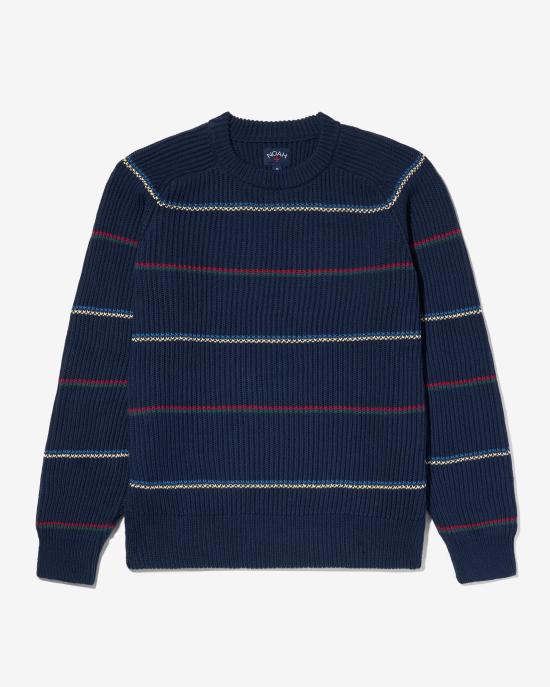 26SS 노아 스웨터 NOAU261MRST027NV NAVY STRIPE DOM