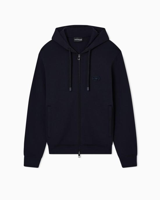 26SS 엠포리오 아르마니 후드 티셔츠 EM004538 AF10013 UB118 Blu navy