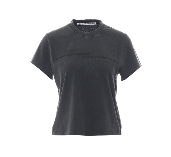 26FW 알렉산더 왕 반팔 티셔츠 1CC3261386 011 Black