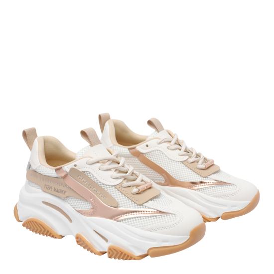 26SS 스티브매든 스니커즈 POSSESSION COCONUT MILK BRONZE White - STEVE MADDEN
