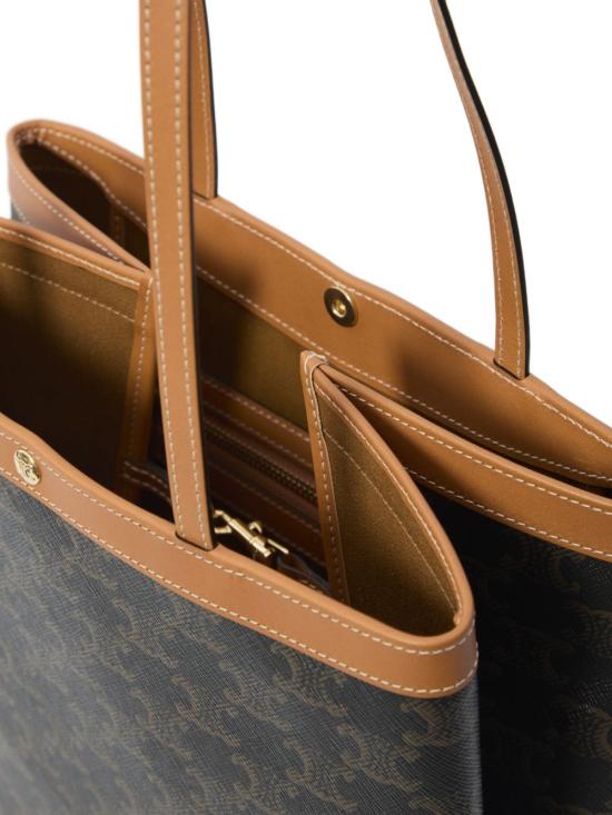 26SS 셀린느 미디움 플랫 쇼퍼백 트리옹프 캔버스 123832O90 03MI LUGGAGE - CELINE