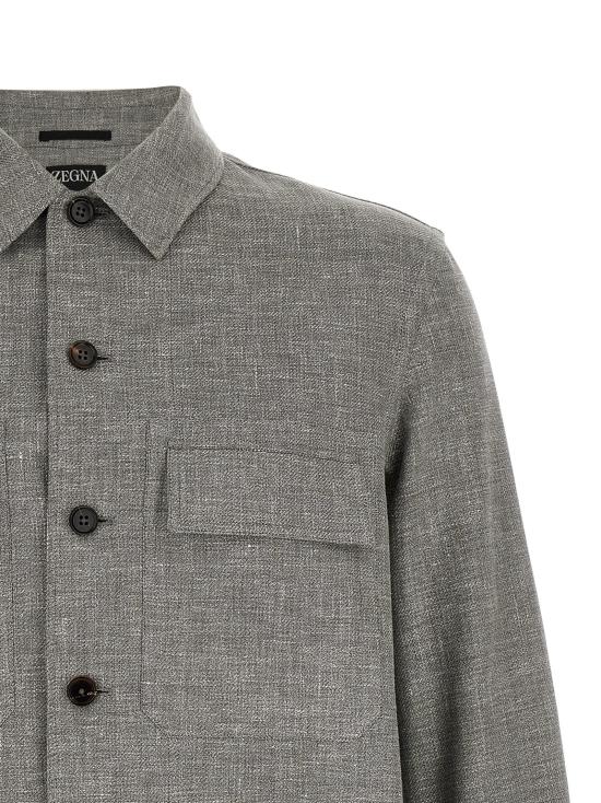 26SS 에르메네질도제냐 긴팔 셔츠 UHV22A3SOT6BN08262 Beige - ERMENEGILDO ZEGNA