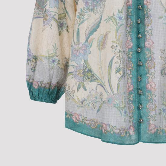 26FW 짐머만 블라우스 4538TSS262 CREAM SCARF FLORAL - ZIMMERMANN