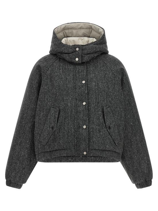 26FW 브루넬로 쿠치넬리 숏패딩 MD0023657C001 Gray