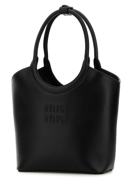 26FW 미우미우 토트백 5BA330VOLO2E6Y F0002 Black - MIU MIU