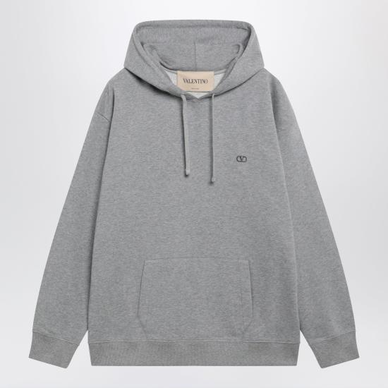 26FW 발렌티노 가라바니 후드 티셔츠 9V3MF30KBMN Grey