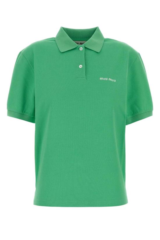 26FW 미우미우 폴로 티셔츠 MJN535SOOO14RW F0223 Green