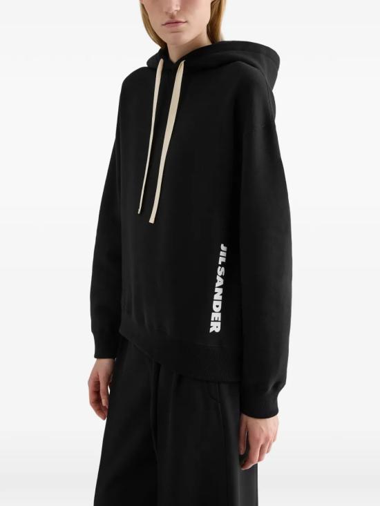 26FW 질샌더 후드 티셔츠 J02GU0123 J20128001 Black - JIL SANDER