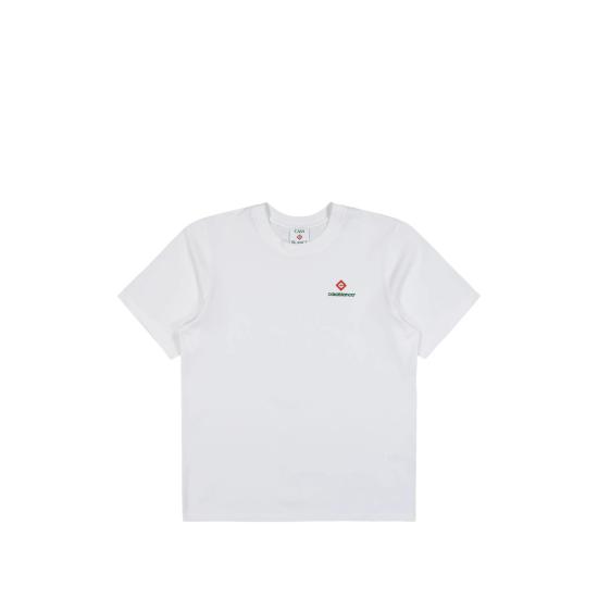 26FW 카사블랑카 반팔 티셔츠 PF26 JTS 001 11 CASPO WHITE