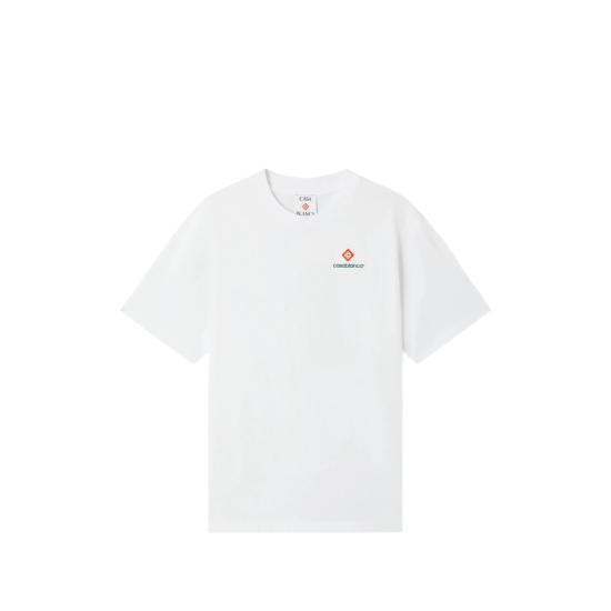 26FW 카사블랑카 반팔 티셔츠 PF26 JTS 001 11 CASPO WHITE