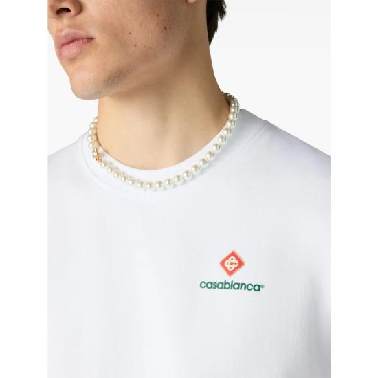 26FW 카사블랑카 반팔 티셔츠 PF26 JTS 001 11 CASPO WHITE - CASABLANCA