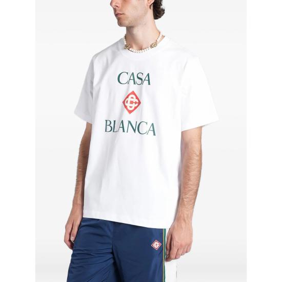 26FW 카사블랑카 반팔 티셔츠 PF26 JTS 001 20 CASTA WHITE - CASABLANCA