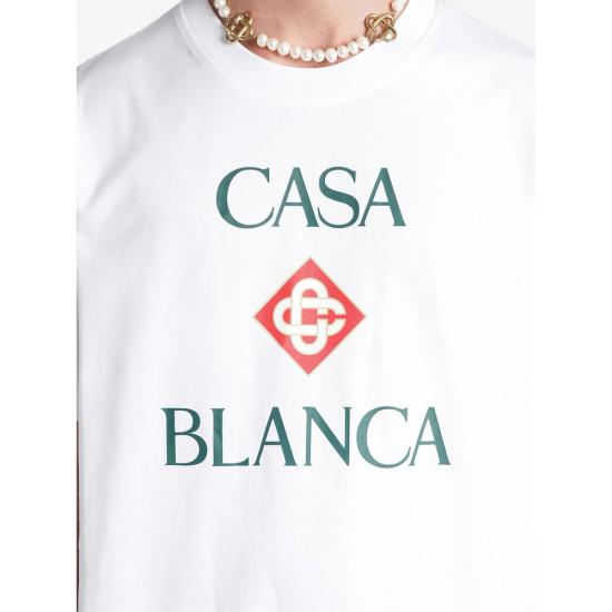 26FW 카사블랑카 반팔 티셔츠 PF26 JTS 001 20 CASTA WHITE - CASABLANCA