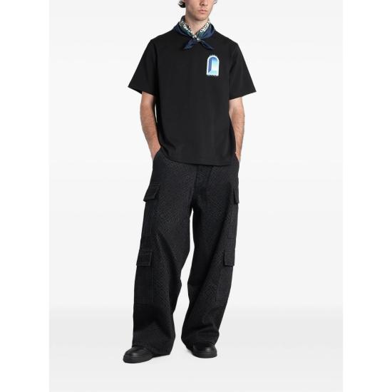 26FW 카사블랑카 반팔 티셔츠 PF26 JTS 001 15 GRABK BLACK - CASABLANCA