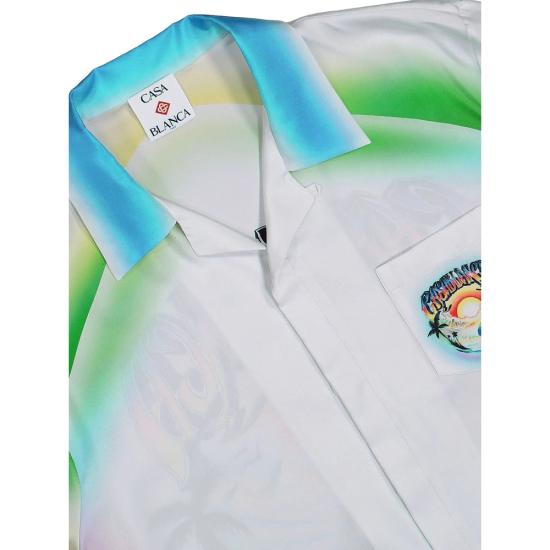 26FW 카사블랑카 반팔 셔츠 PF26 SH 003 05 CAAIR WHITE - CASABLANCA