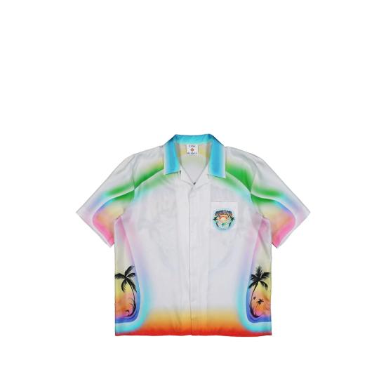 26FW 카사블랑카 반팔 셔츠 PF26 SH 003 05 CAAIR WHITE