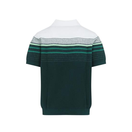 26FW 카사블랑카 폴로 티셔츠 PF26 KW 1422 01 WHGRE GREEN WHITE - CASABLANCA