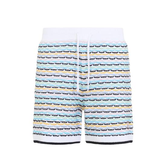 26FW 카사블랑카 숏팬츠 PF26 KW 1210 01 MULTI WHITE MULTICOLOUR