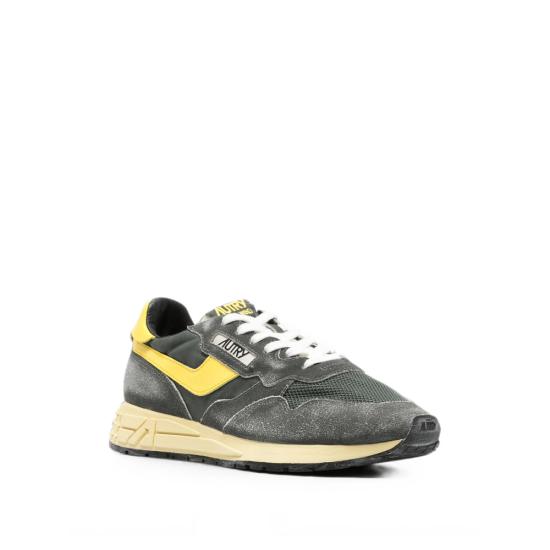 26FW 오트리 릴윈드 로우 나일론 스웨이드 스니커즈 WWLM GQ06 GREY YELLOW - AUTRY