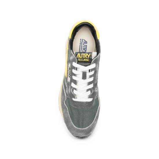 26FW 오트리 릴윈드 로우 나일론 스웨이드 스니커즈 WWLM GQ06 GREY YELLOW - AUTRY
