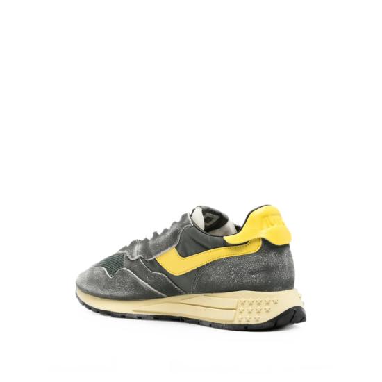 26FW 오트리 릴윈드 로우 나일론 스웨이드 스니커즈 WWLM GQ06 GREY YELLOW - AUTRY